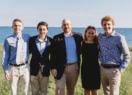 Christopher with Jen and their three sons